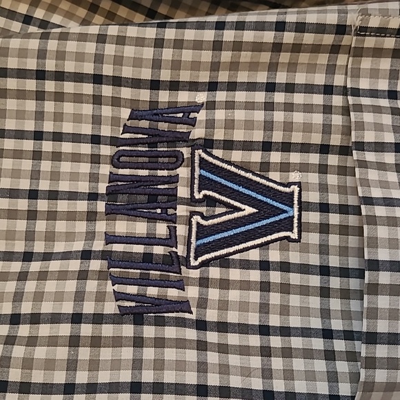 Villanova .. Mens‎ Long Sleeve Button Down .. Plaid XXXL .. Cutter & Buck - Picture 2 of 5